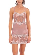 WACOAL EMBRACE LACE NINE WOODROSE / MAUVE CHALK CHEMISE SLIP SIZE S / 10 BNWT