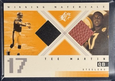 2000 SPx Winning Materials Tee Martin #WM-TM Rookie RC Steelers NFL Upper Deck