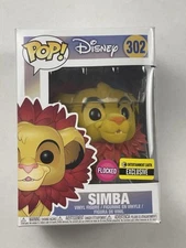 BRAND NEW ENTERTAINMENT EARTH EXCLUSIVE *FLOCKED* SIMBA FUNKO POP #302 LION KING
