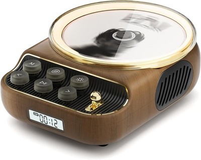 Retro Portable CD Players W/ Bluetooth Speakers FM Radio Night Light LCD Display