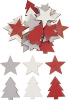 Vbs Streuteile Tanne & Stern, 2,5-3 Cm, 24 StüCk, Ideal FüR Dekoration