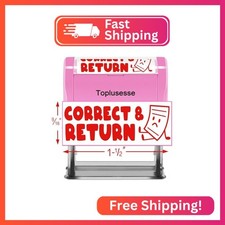 Correct and Return Stamp Self Inking Teacher Stamp for Classroom Encouraging Mot