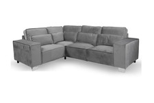 Sloane Luxury Left Hand Corner Sofa Grey, 4 Seater Ex Display Sofa, Ref 2651
