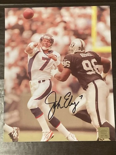 John Elway Autographed “Denver” Signed 8x10 Photo,  COA . HOF