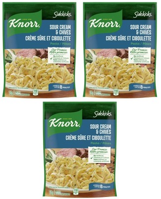 Knorr Sidekicks Sour Cream & Chives Pasta Side Dish, 120g (3 Pack)