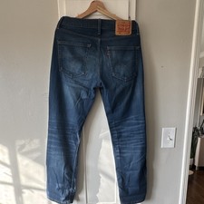 Levi's Men's 514 Straight Blue Medium Wash Denim Jeans Mid Rise 5-Pocket