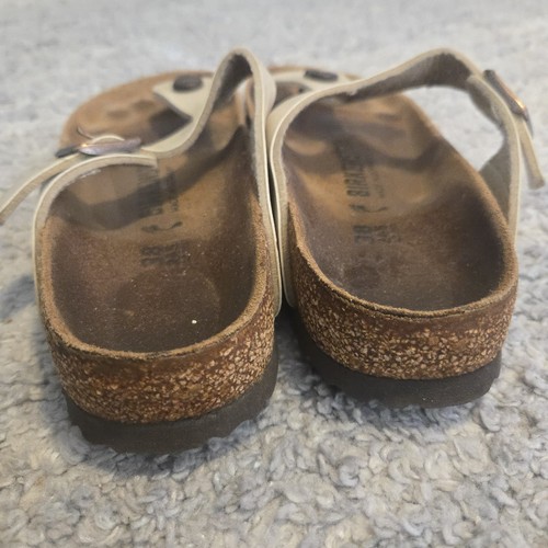 Birkenstock Gizeh Patent Leather Sandals White Women's EU 38 US 7-7.5 - Picture 2 of 9