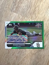 Rosman Verdugo 2023 Topps Pro Debut #PD-44 Green Foil Auto /99 San Diego Padres