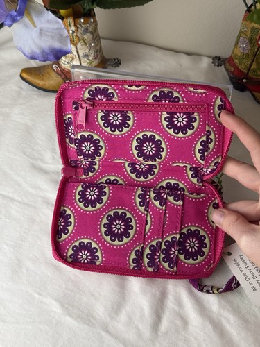Vera Bradley Very Berry Paisley All-in-One Handgelenktasche Neu mit Etikett - Bild 5 von 6