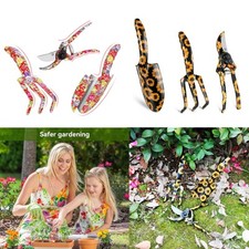 Gardening Hand Tool 3pc Set Trowel Pruner Hand Cultivator Aluminum Kit Garden