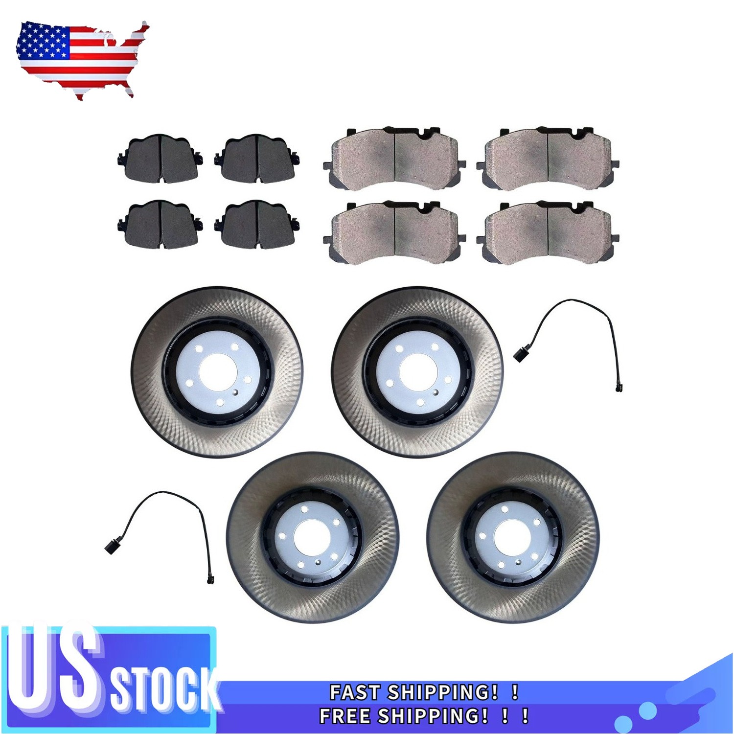 New Front & Rear Brake Pads & rotors FOR 2016-2023 Bentley Bentayga US Stock
