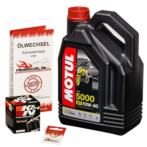 Honda VTR 1000 SP1/SP2, 01-06, SC45, Motul 10W40 ÖL, K&N ÖLfilter MotoröLset-image