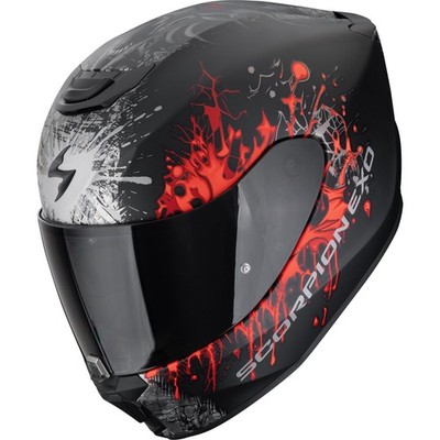 Scorpion - Motorcycle Helmet Full Face Helmet L - EXO-391 Wolf - Black-Silver-Red