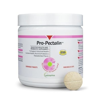 Vetoquinol Pro-Pectalin Chewable Tablets for Dogs & Cats, Diarrhea Relief with