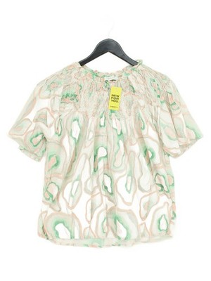 Indi & Cold Damen Top S Multi 100% Baumwolle Kurzarm Rundhals Basic