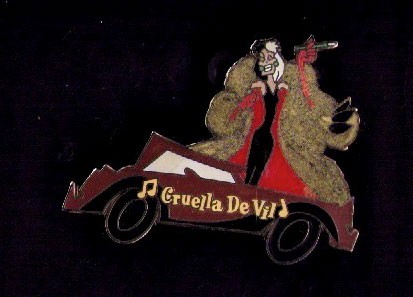 Disney Store Pin Cruella De Vil 101 Dalmatians Car Villains Pin