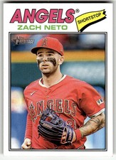 2026 Topps Heritage #188 Zach Neto SP Los Angeles Angels Baseball Short Print