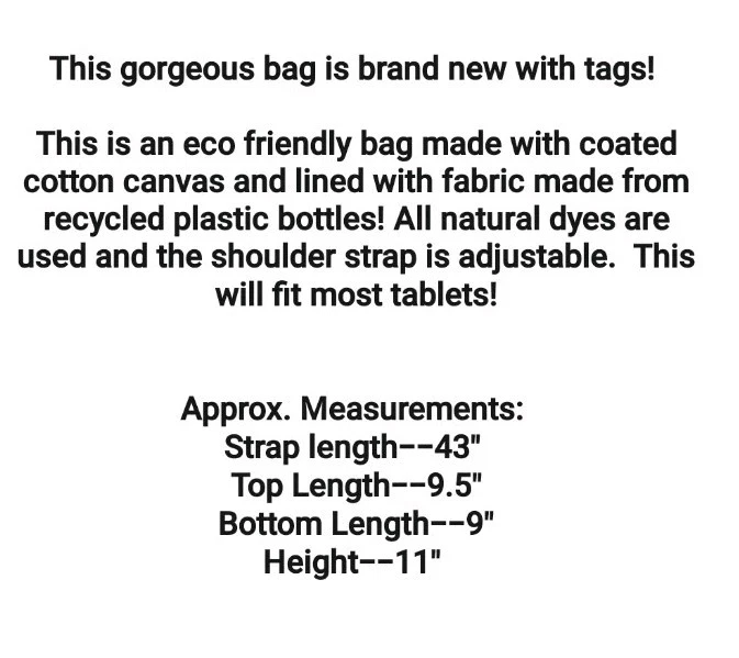 Bolso Bandolera Urban Junket Correa Ajustable Ecológico Reciclado Azul Nuevo con Etiquetas Foto 2 de 4