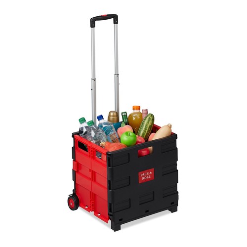 Carrello portaspesa pieghevole Trolley per la spesa 2 ruote Leggero 35 kg - Foto 4 di 60