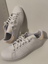 Adidas Originals Stan Smith Lux Leather Trainers - UK 8.5 - White/beige - new 