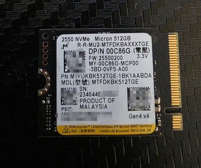 内蔵型SSD M.2 SSD 512GB Micron 2550 NVMe Micron 512GB 2550 M.2 Gen4 NVMe SSD 2230 Solid State Drive | eBay