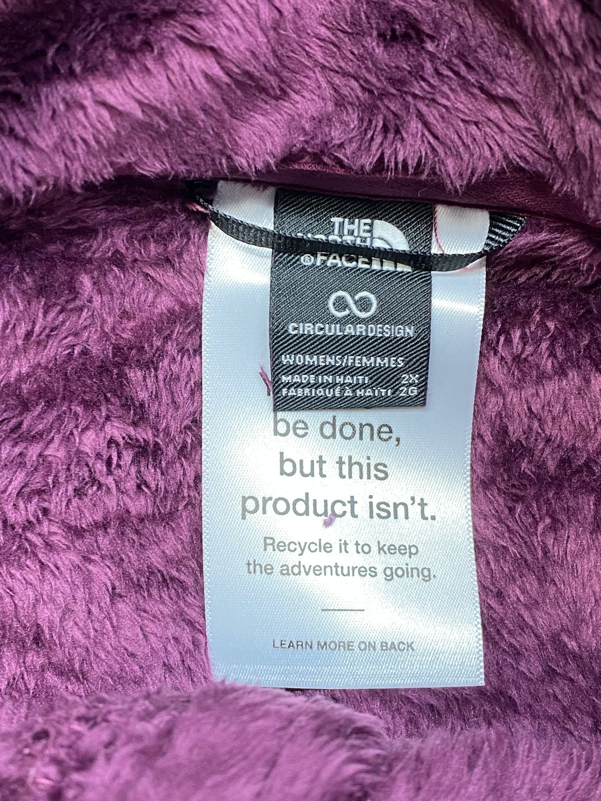 The North Face Womens Jacket Boysenberry Purple Size 2X Plus Osito Full Zip thumbnail 9