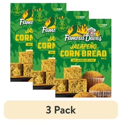 Jalapeno Cornbread Mix 15 oz Pack of 3 Ready to Bake Easy Homemade