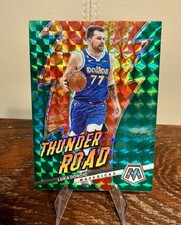 Panini Mosaic 22-23 Luka Doncic Mavs Thunder Road #9 Green Mosaic Prizm - NEW