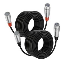 XLR Cables XLR Microphone Cable 50ft 2 Packs Oxygen-Free Copper 3-pin XLR NEW