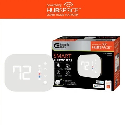 CE Wi-Fi and Bluetooth Smart Programmable Thermostat Powered by Hubspace
