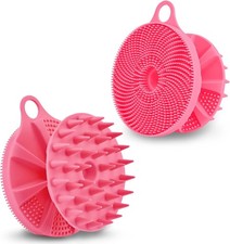 2-in-1 Silicone Body Scrubber and Scalp Massager Shampoo Brush, Food-Grade