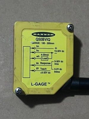 Pre-Owned Banner Q50BVIQ LED-Based Distance Sensor, BANNER L-GAGE Q50 LED Sensor