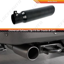 Stainless Steel Exhaust Tip Rolled-edge 2.5 Inlet -3 Outlet - 12 Long Length Stainless Steel Exhaust Tip Rolled-edge 2.5 Inlet -3 Outlet - 12 Long Length