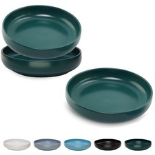 Ceramic Cat Bowls, Set of 3 Shallow 6" Matte Finish - Food  Water, Whisker-Frie