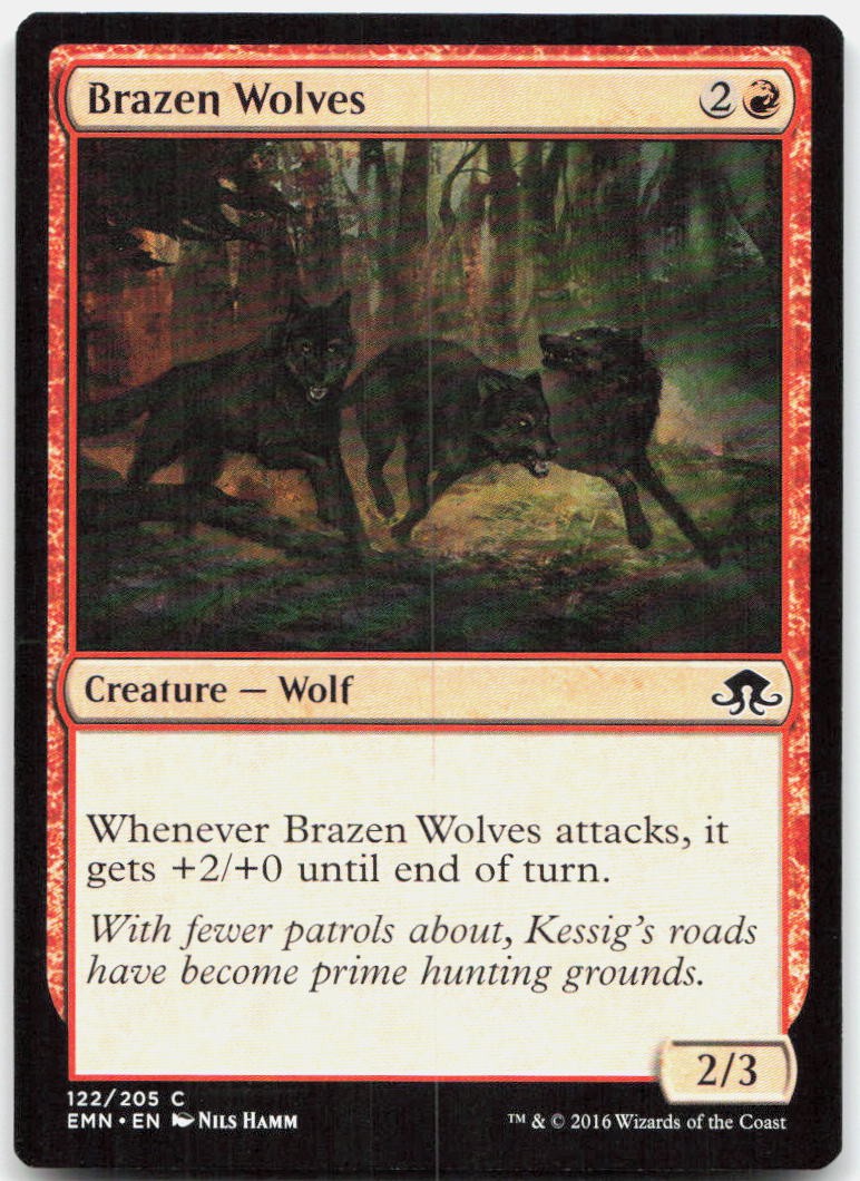 Brazen Wolves 122 Near Mint Eldritch Moon Common Magic: The Gathering