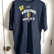 Vintage NHL Boston Bruins Boychuk 55 Reebok Black T-Shirt X-Large