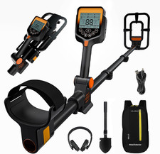 Foldable Rechargeable Metal Detector for Adults - Waterproof, Adjustable, Includ