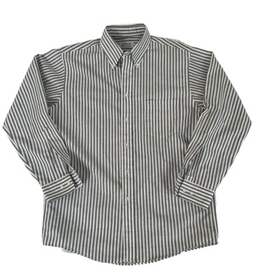Vintage Arrow Dover Shirt Mens 16 32/33 Gray Sriped Button Down Poplin OCBD