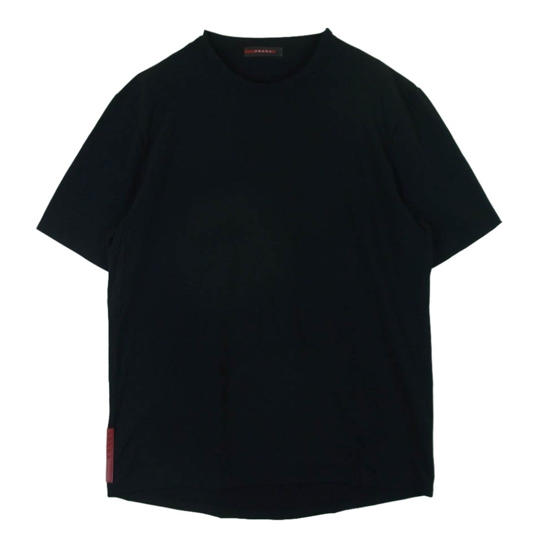 PRADA Sports Back Zip Pocket Rubber Logo Short Sleeve T-shirt Dark Used LIFE-0