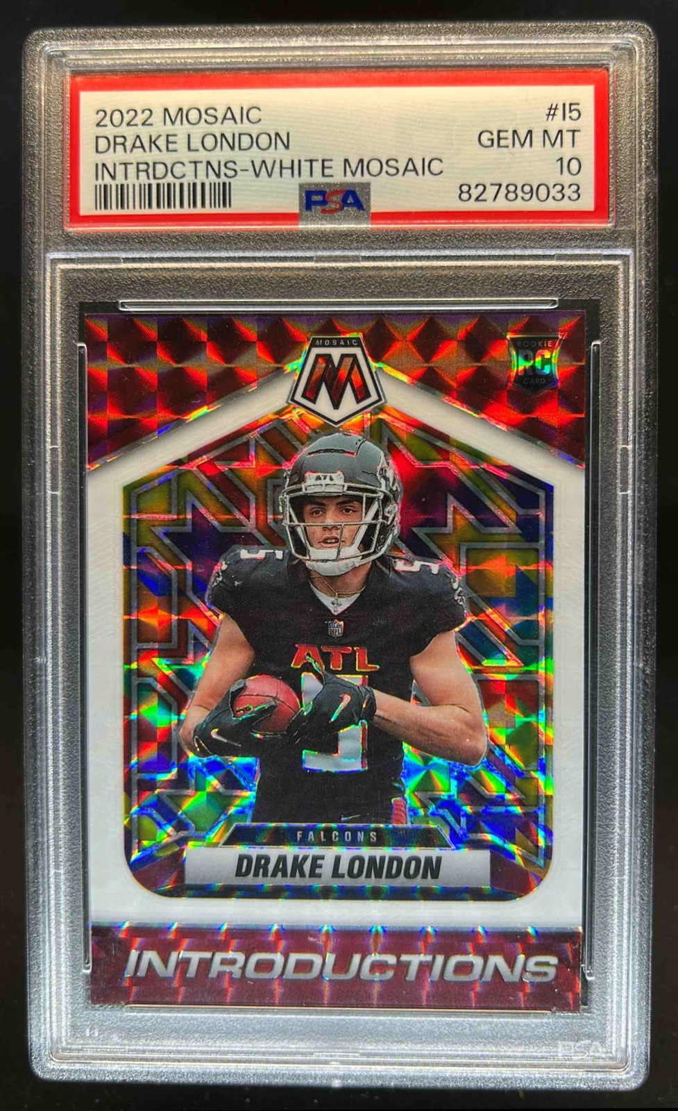 Drake London Panini Mosaic Introductions #I5 White Mosaic