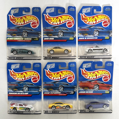 Hot Wheels '90s Performance & Sports Cars 6 Lot Porsche BMW Lamborghini Unopened