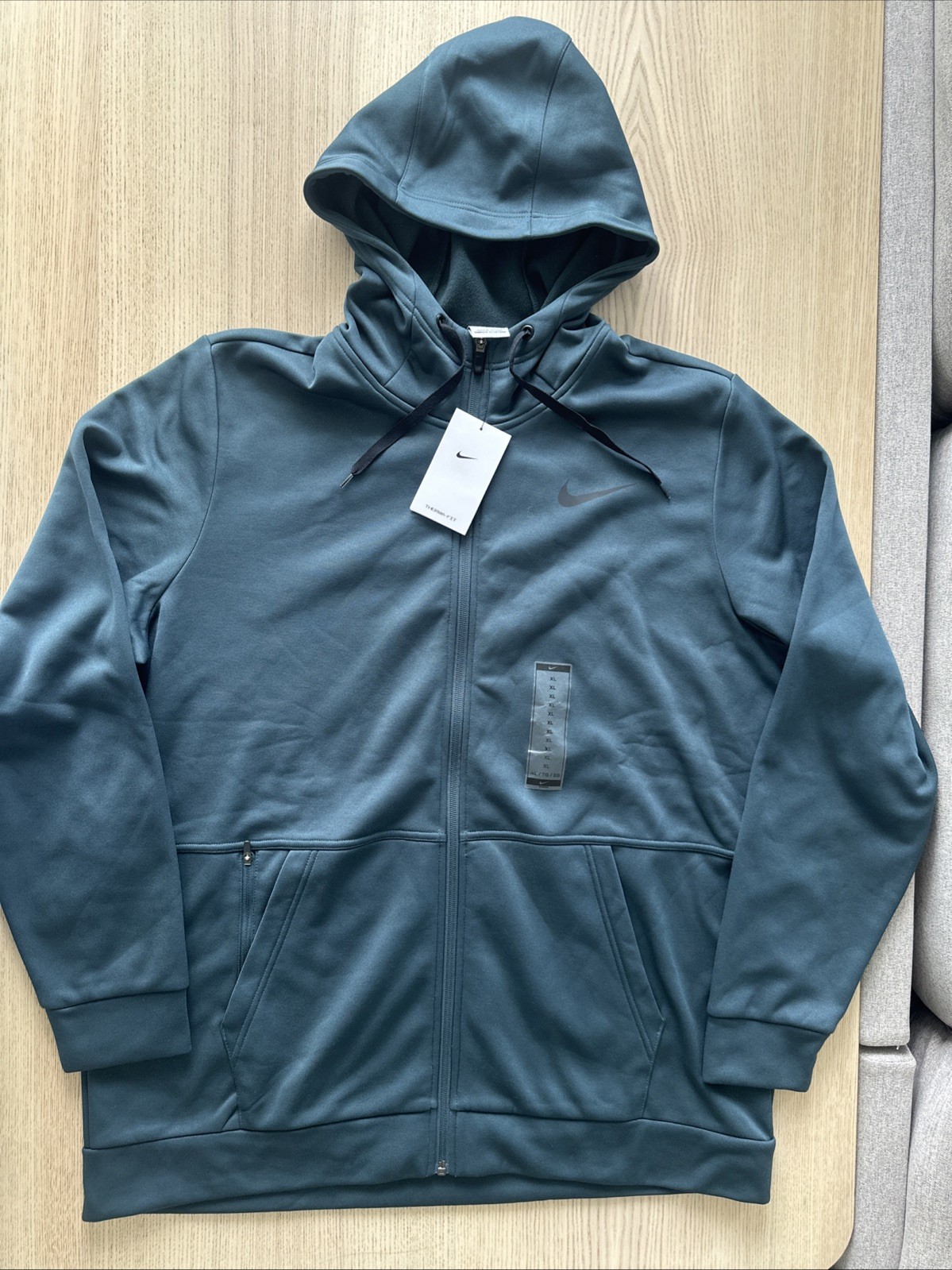 SACAI X NIKE Nuova giacca Nike Pro Therma FIT full zip con cappuccio verde uomo XL atletica calda