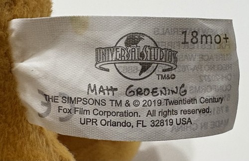 Juguete de peluche de 15" de Los Simpson para perro ayudante de Santa Universal Studios - Imagen 8 de 8