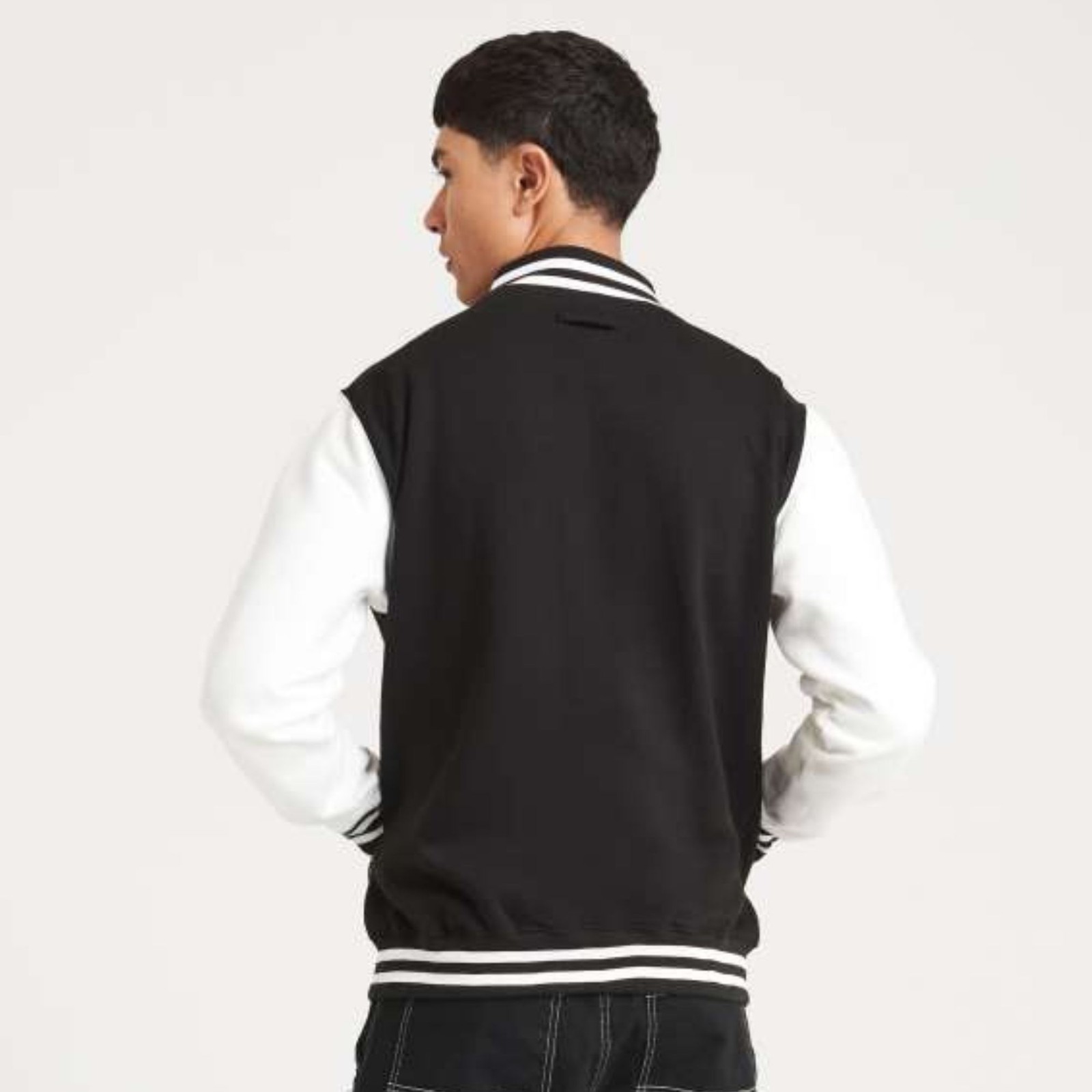 JUST HOODS - Giacca da baseball unisex Varsity College taglie forti fino a 3XL foto 5