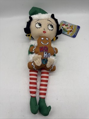 Betty Boop Christmas Elf Plush Doll 16 Gingerbread Man HO HO HO Holiday