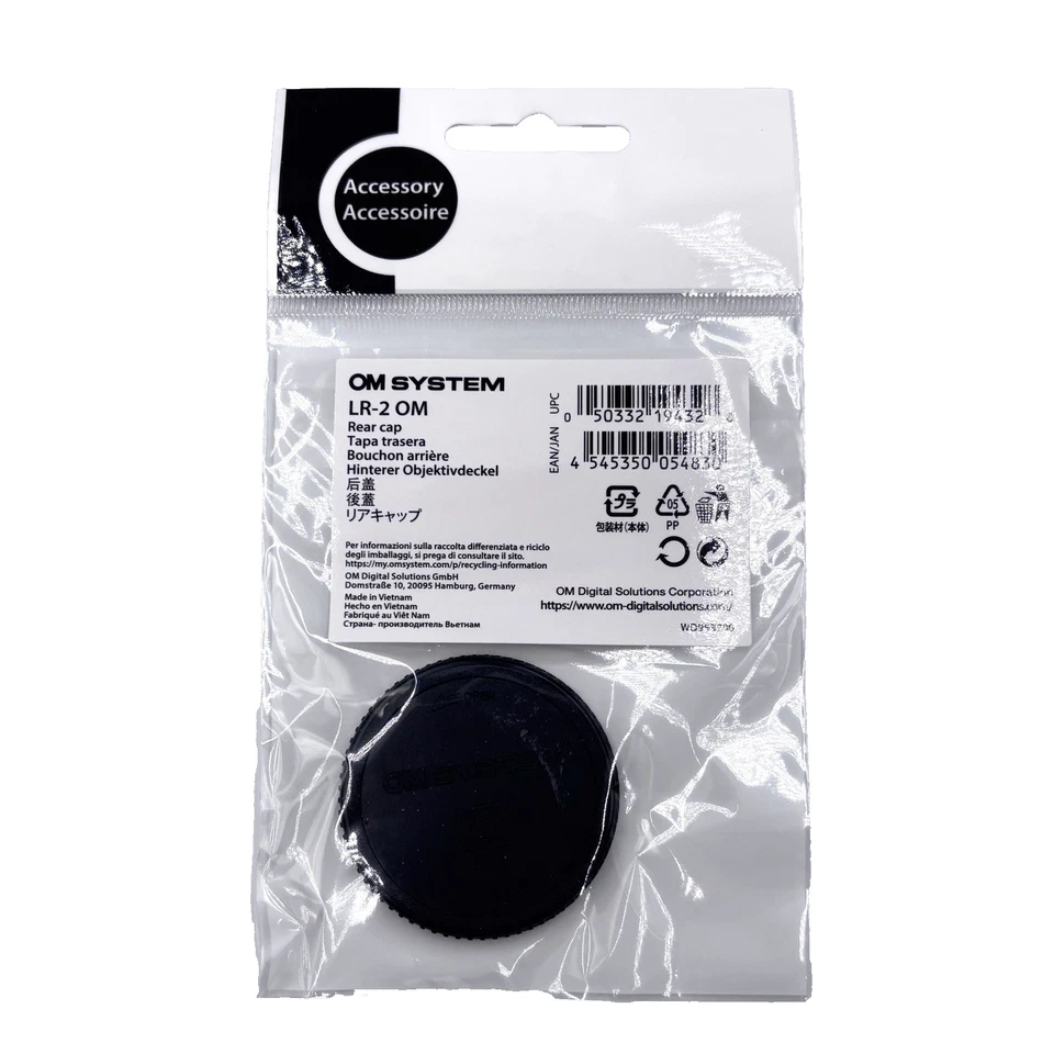 Genuine OM SYSTEM LR-2 OM Rear Lens Cap for Micro Four Thirds Lenses M4/3 New!