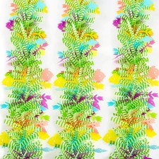 33ft Easter Garland Decorations Glitter Tinsel Spring Blue Yellow Pink Decor