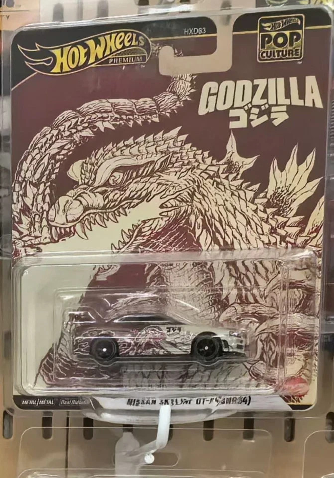 Hot Wheels Premium Godzilla Nissan Skyline GT-R BNR34 Diecast Car