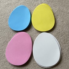 Pack of 13 Egg Shaped Foam Shapes for Easter Children Arts & Crafts