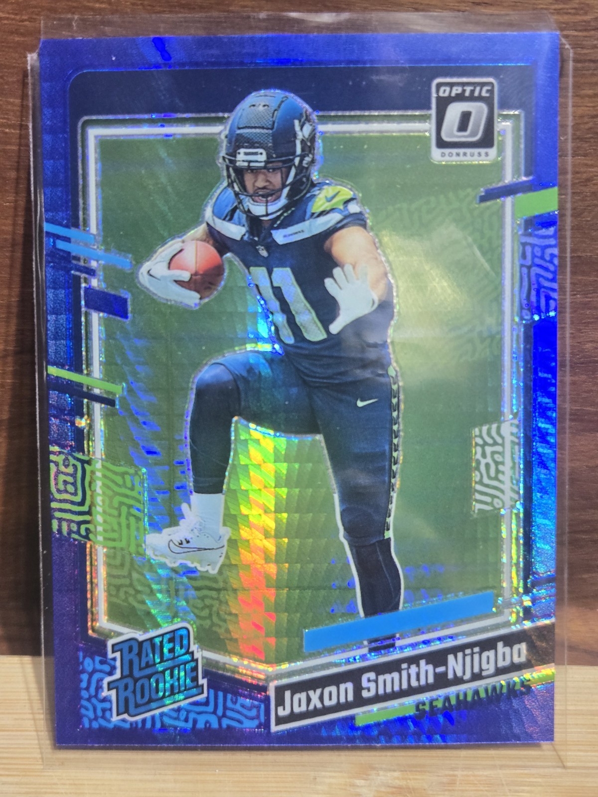 2023 Panini Donruss Optic - Rated Rookie Jaxon Smith-Njigba #293 Blue Hyper (RC)